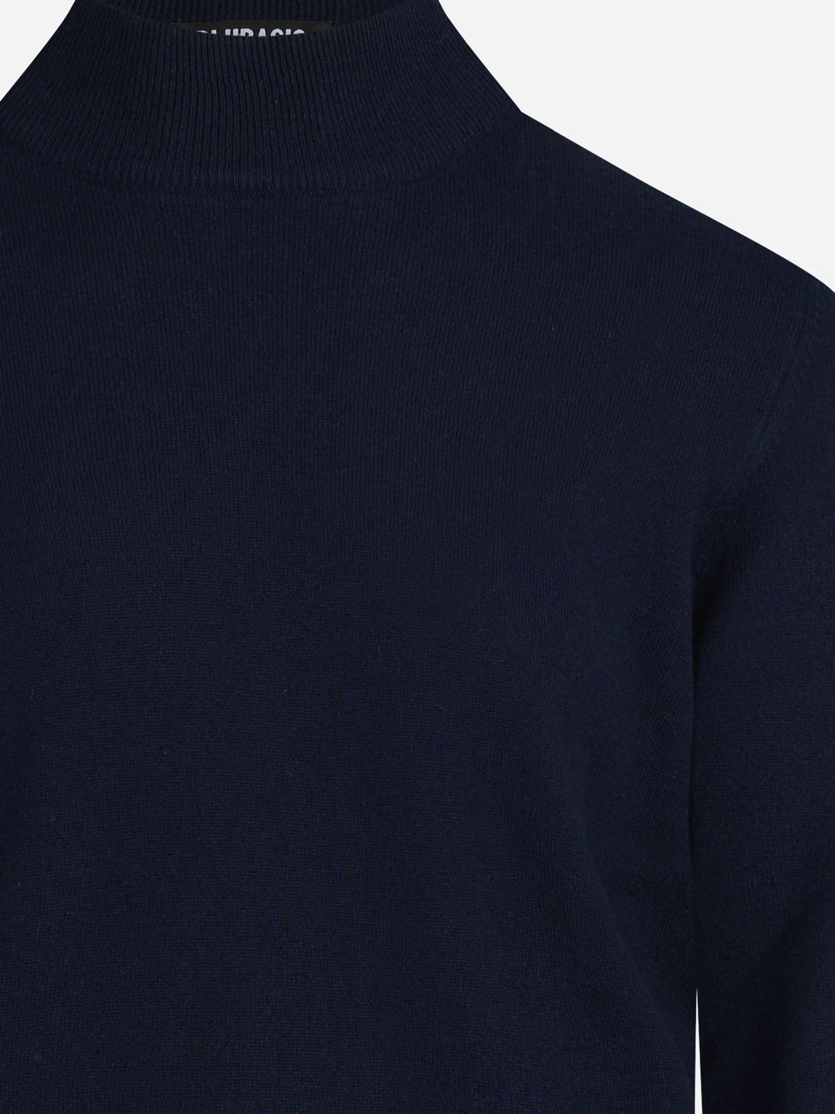 Maglia lupetto in cashmere blu - dettaglio del prodotto