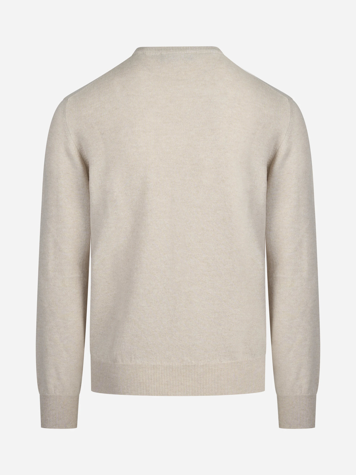 Maglia girocollo in cashmere beige - vista posteriore
