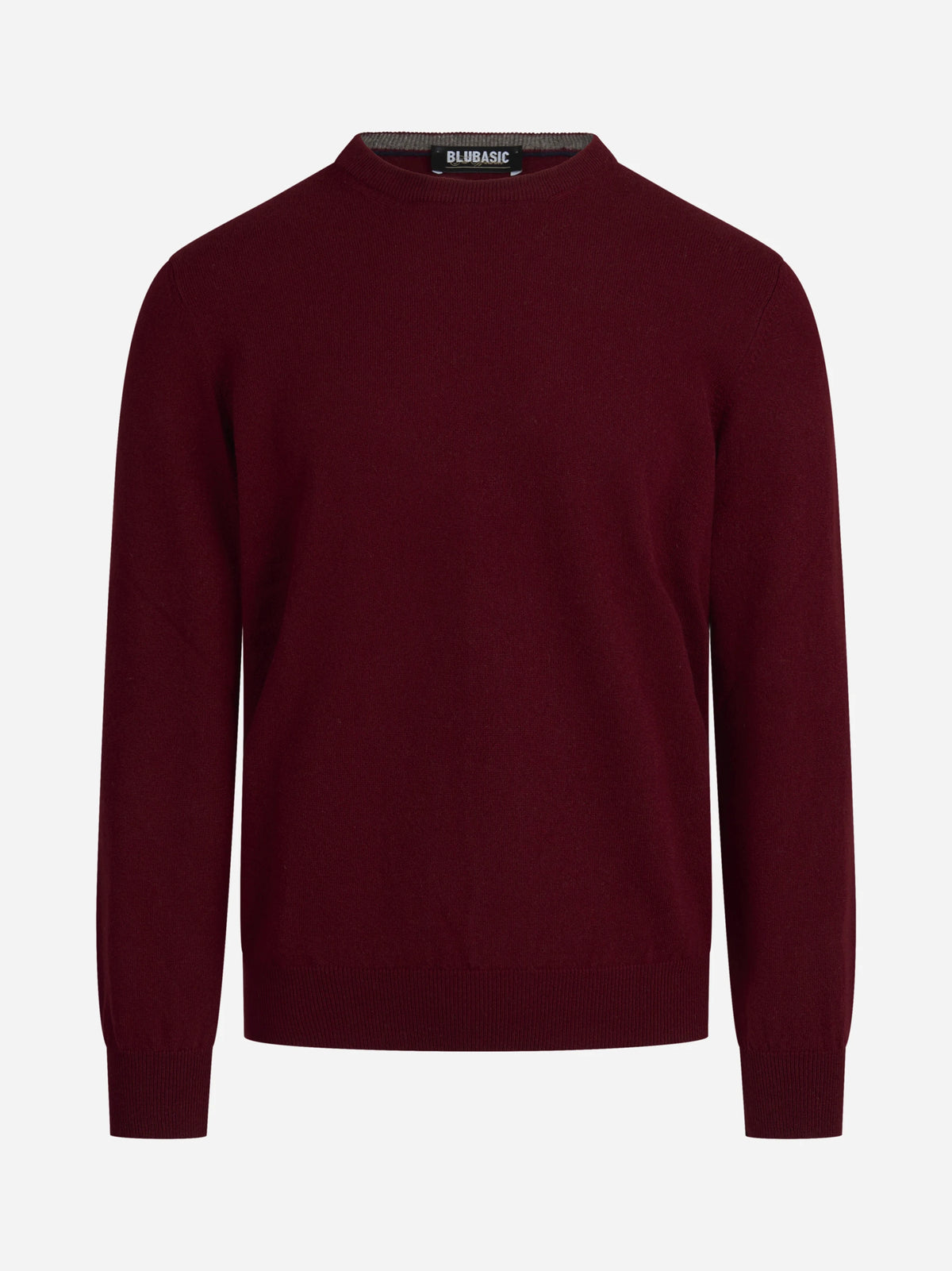 Maglia girocollo in cashmere rossa - vista frontale