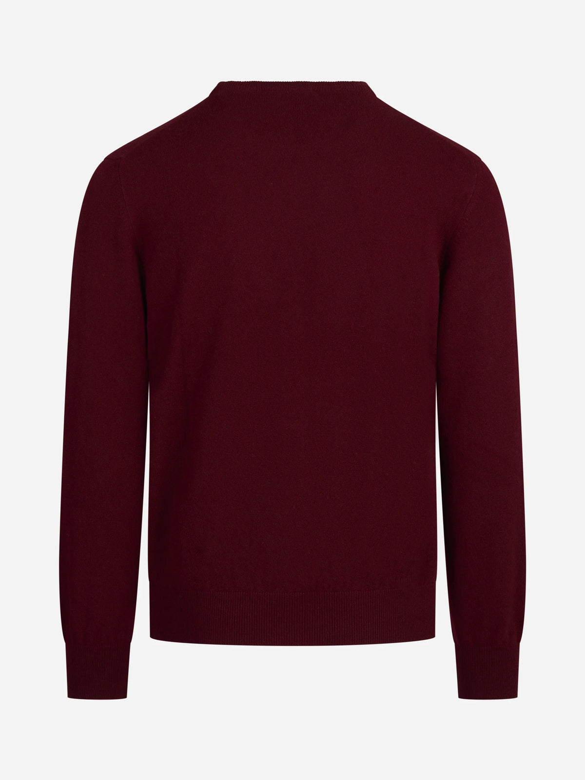 Maglia girocollo in cashmere rossa - vista posteriore