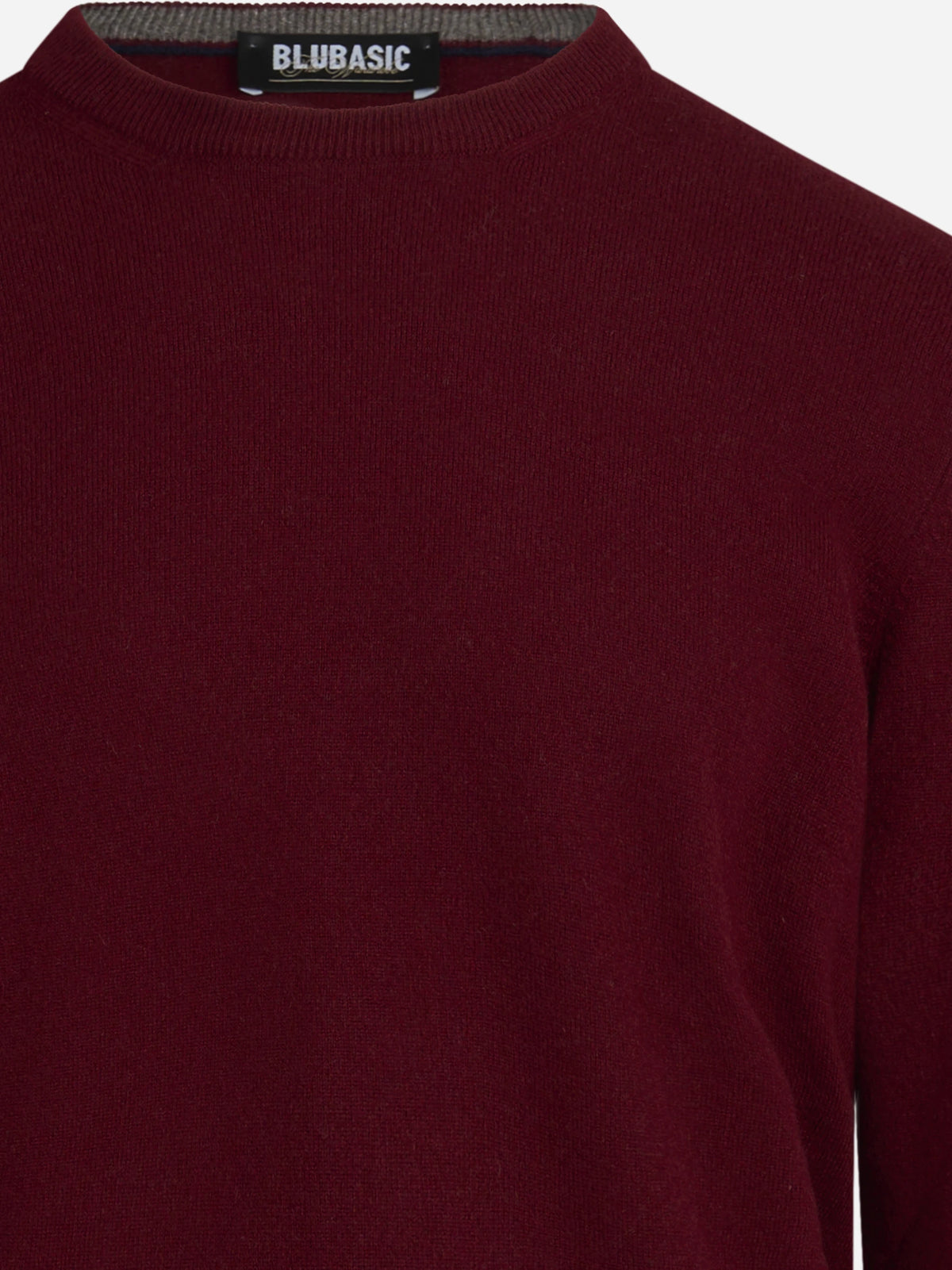 Maglia girocollo in cashmere rossa - dettaglio del prodotto