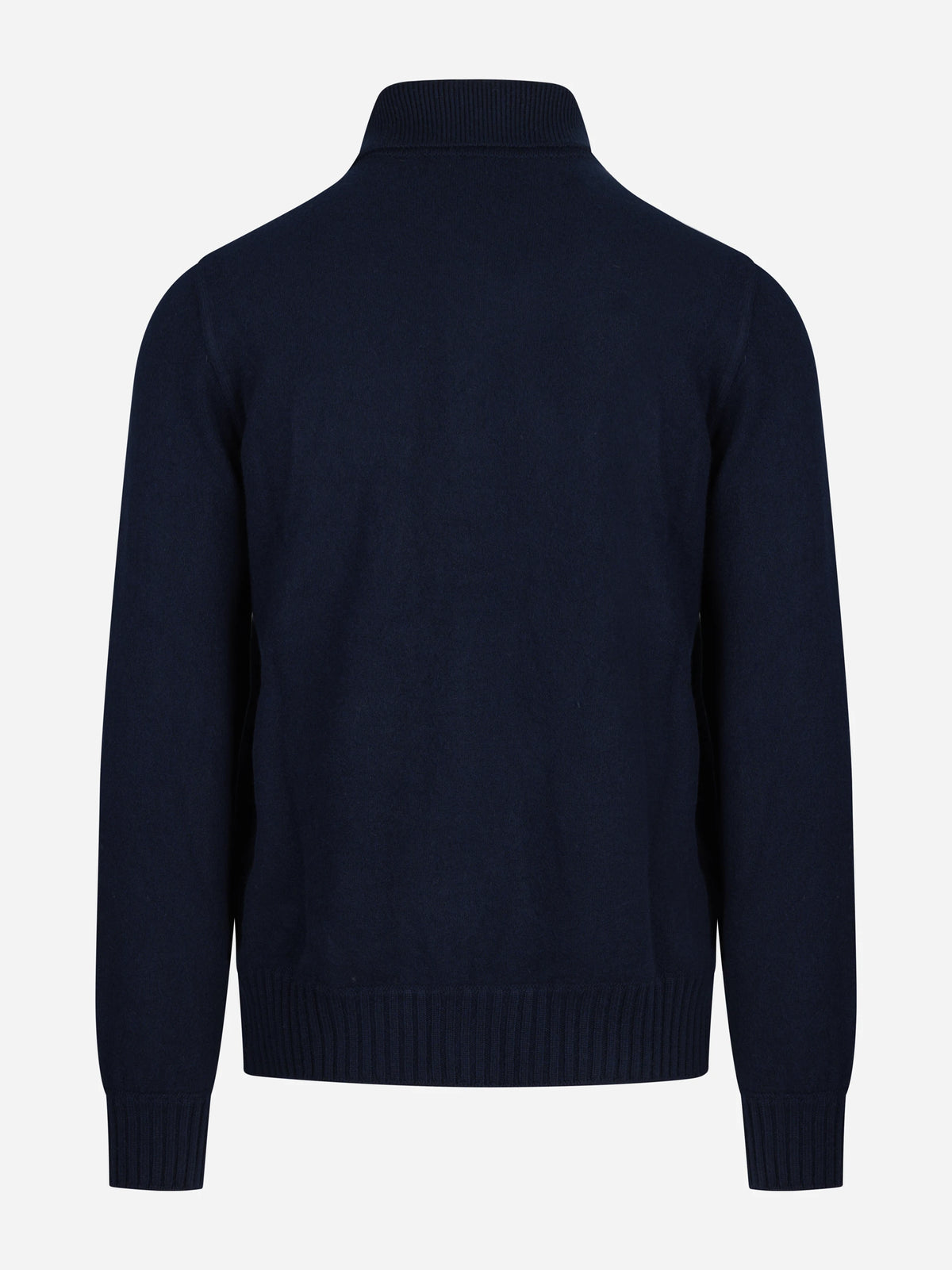 Camicia in cashmere con tasche blu - vista posteriore