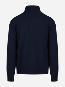 Camicia in cashmere con tasche blu - vista posteriore