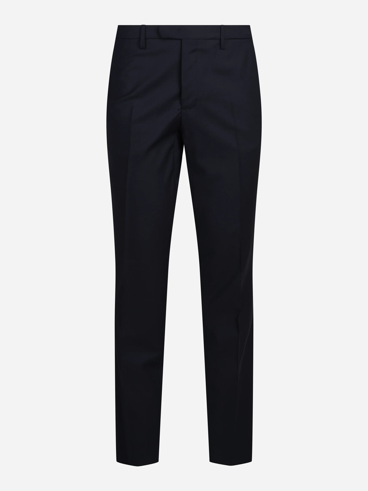 Abito monopetto in lana blu - pantaloni, vista frontale