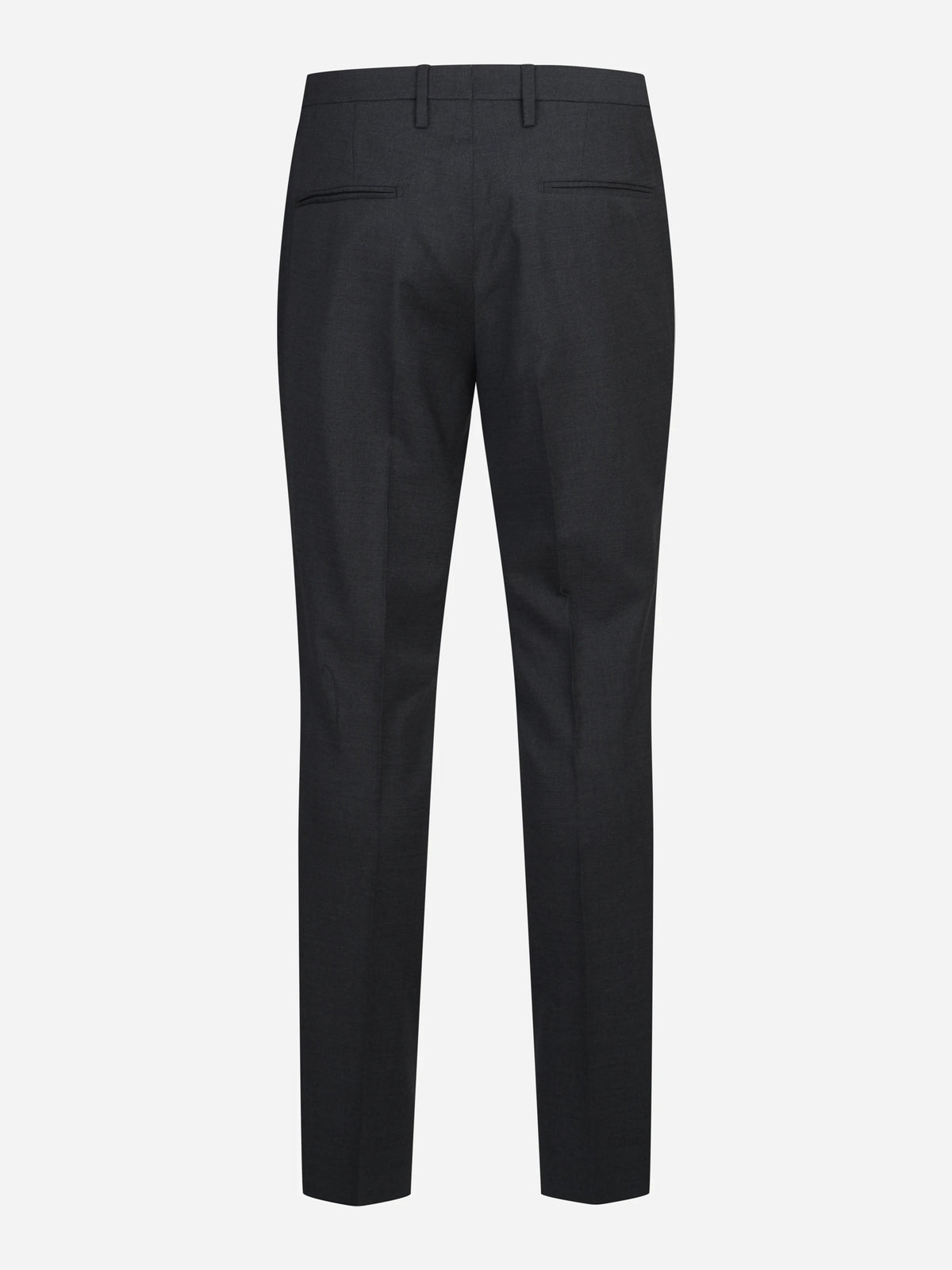 Abito monopetto in lana grigio - pantaloni, vista posteriore