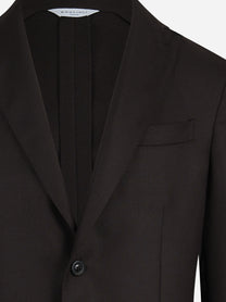Blazer monopetto Boglioli in lana marrone - dettaglio del prodotto