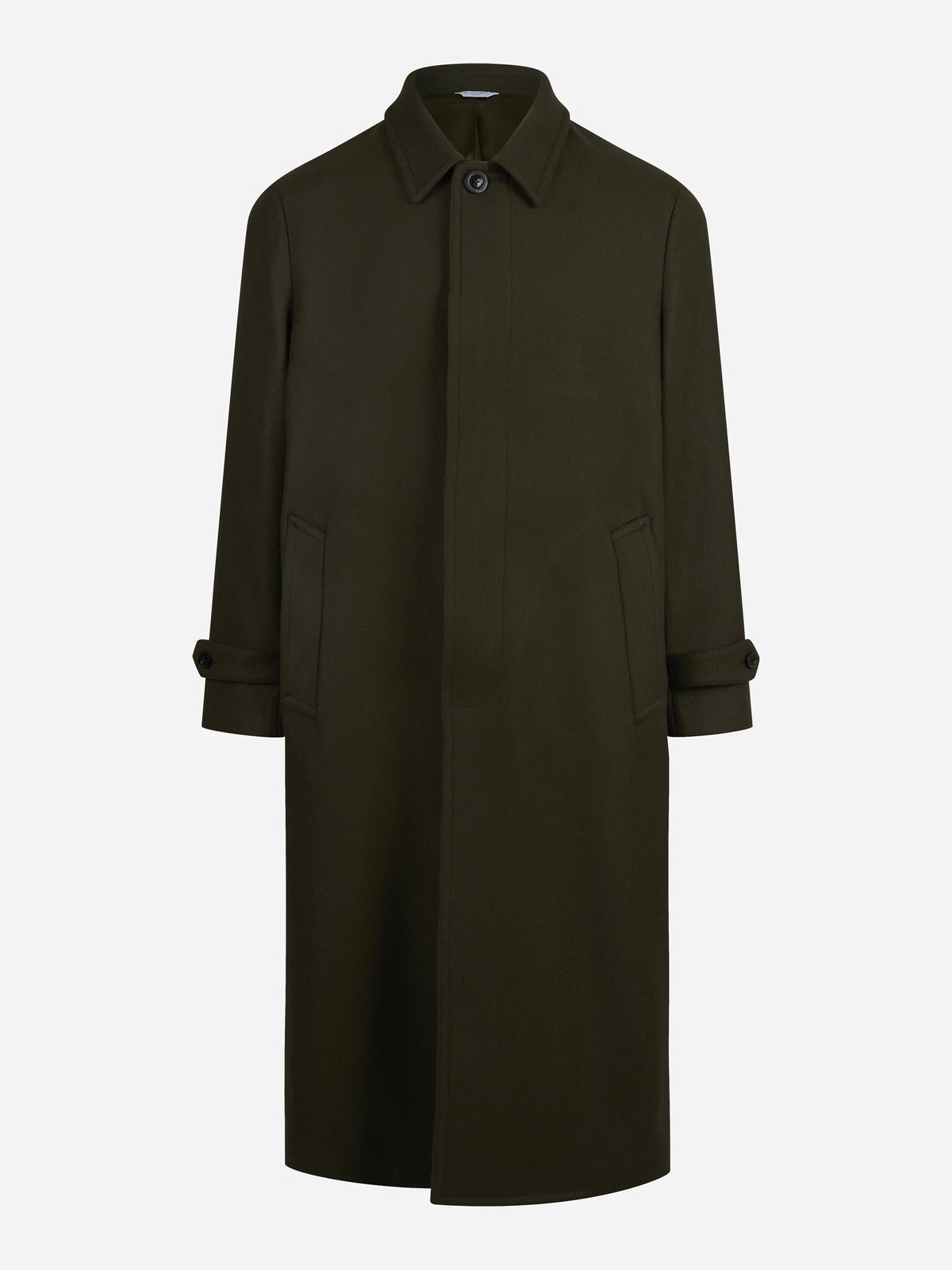 Cappotto Boglioli in lana verde - vista posteriore