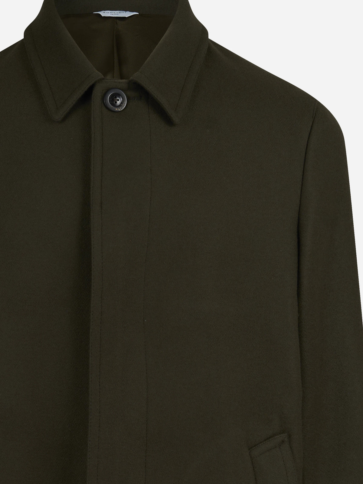Cappotto Boglioli in lana verde - dettaglio del prodotto