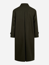 Cappotto Boglioli in lana verde - dettaglio delle finiture