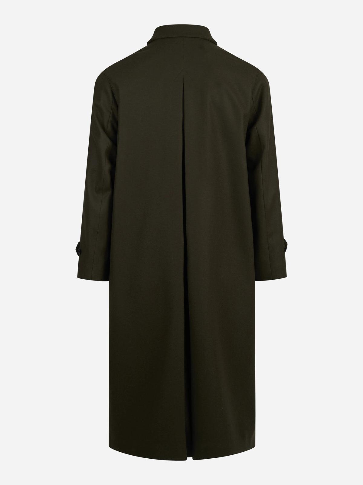 Cappotto Boglioli in lana verde - dettaglio delle finiture