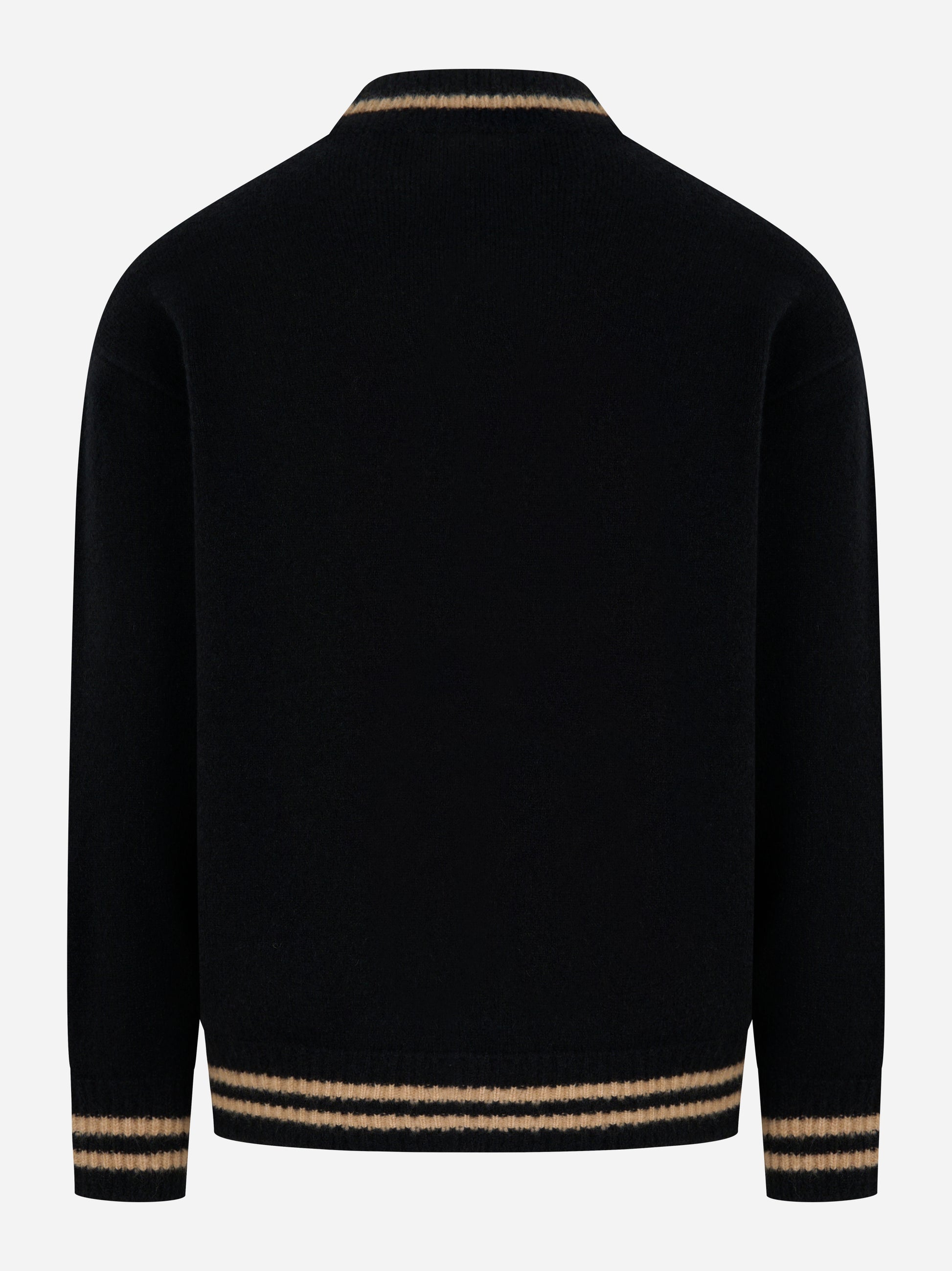 Bomber LANEUS in cashmere e seta nero - retro