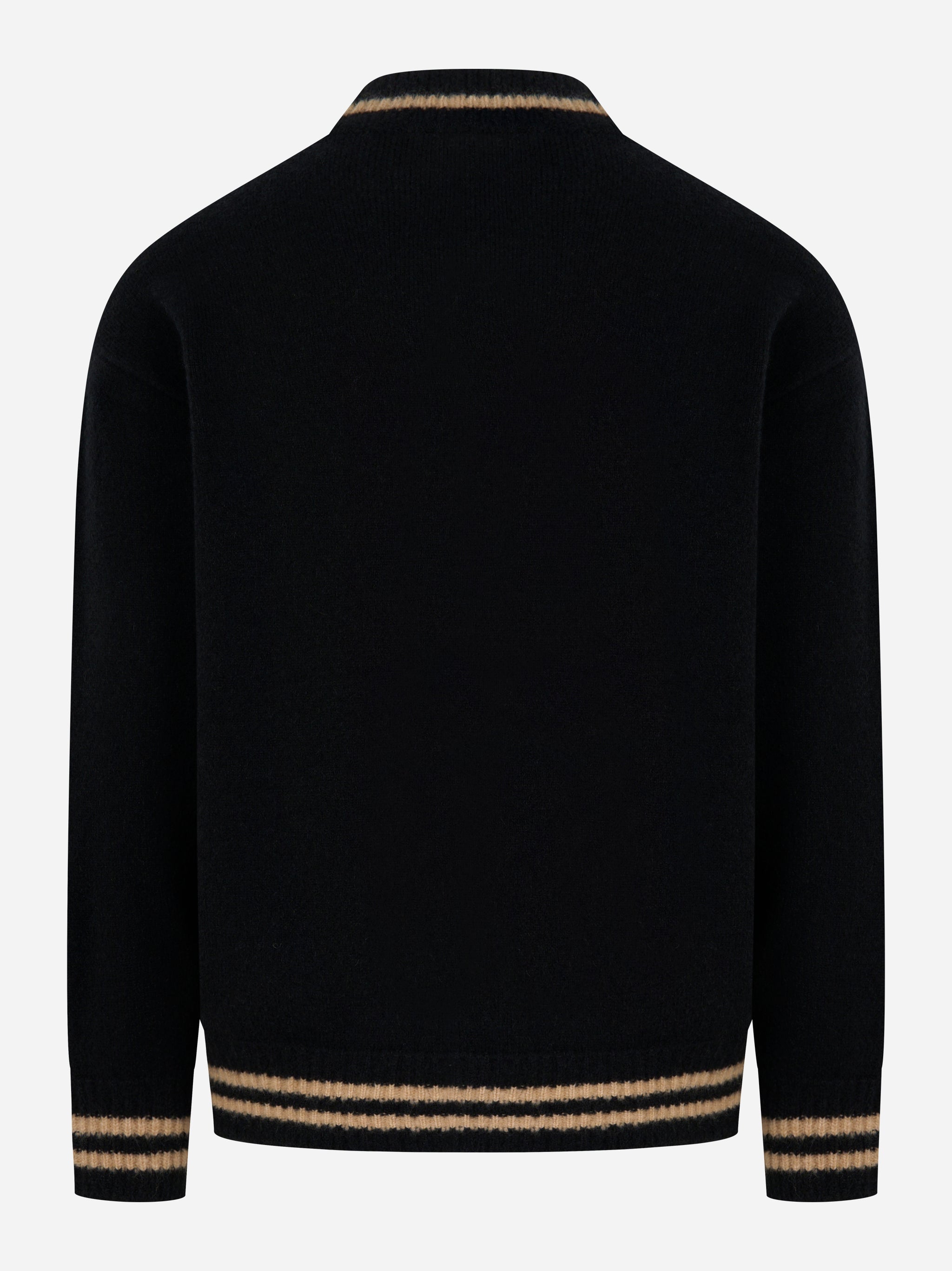 Bomber LANEUS in cashmere e seta nero - retro