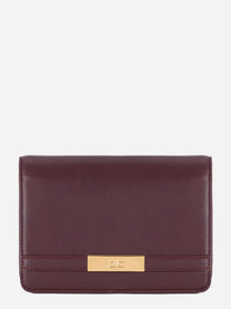 Borsa tracolla rigida bordeaux Elisabetta Franchi vista frontale