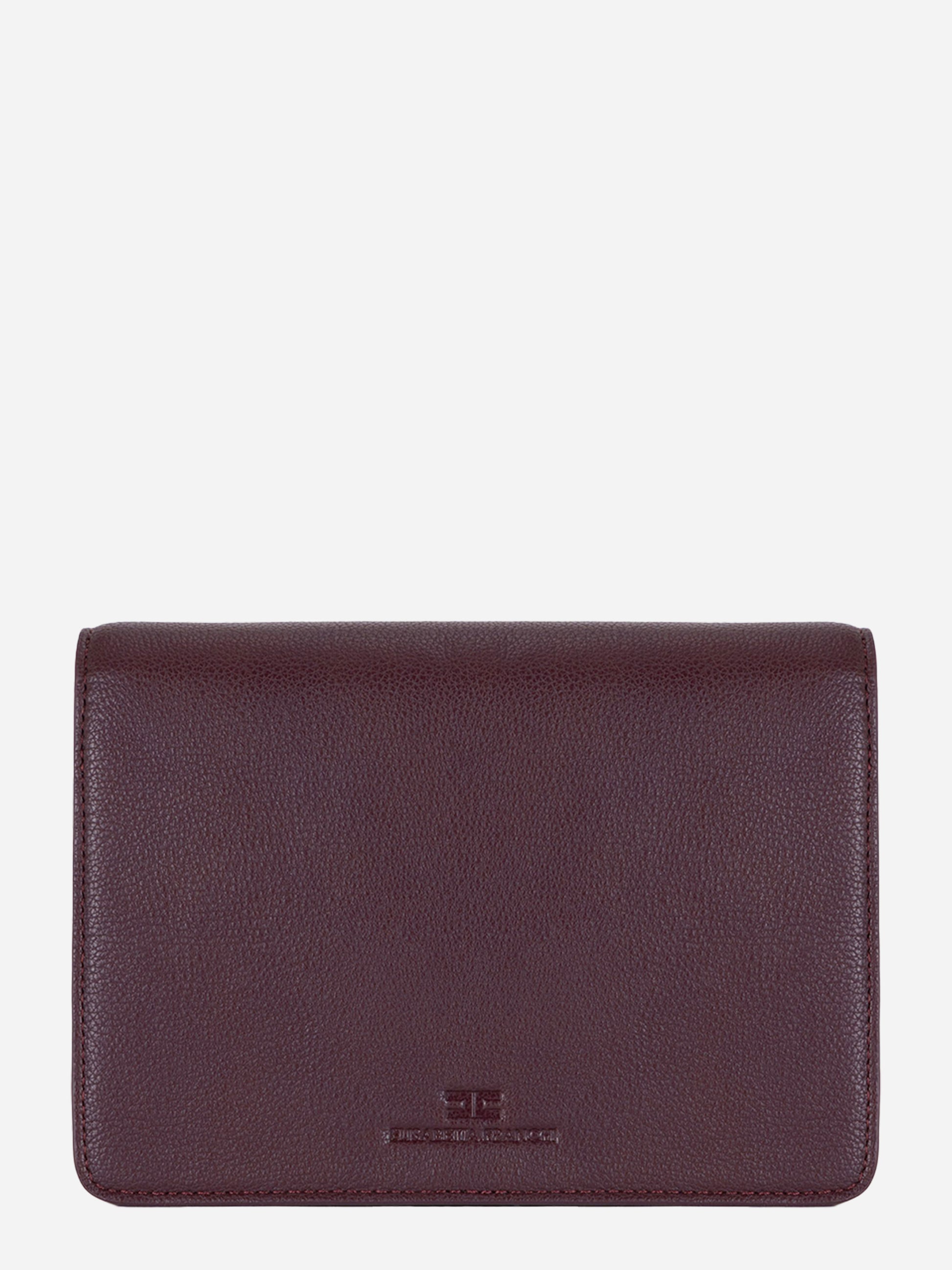 Retro della borsa bordeaux con logo Elisabetta Franchi