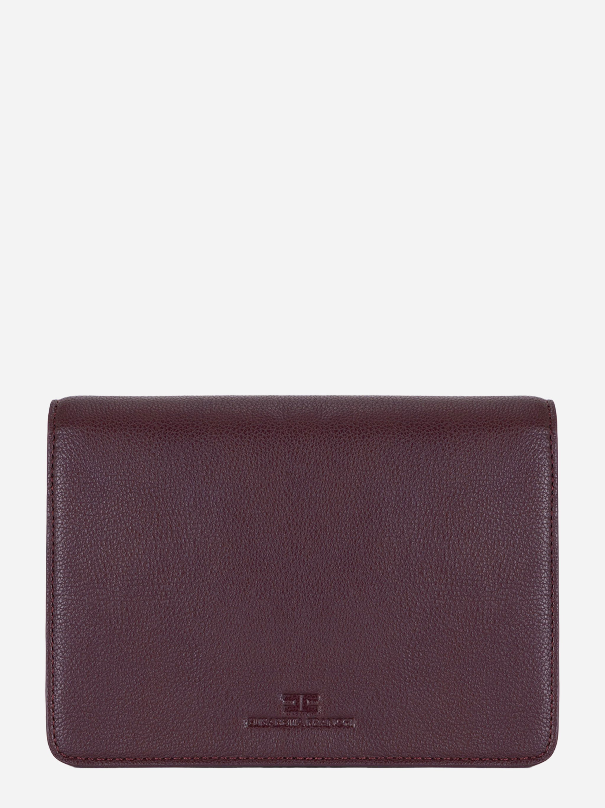 Retro della borsa bordeaux con logo Elisabetta Franchi