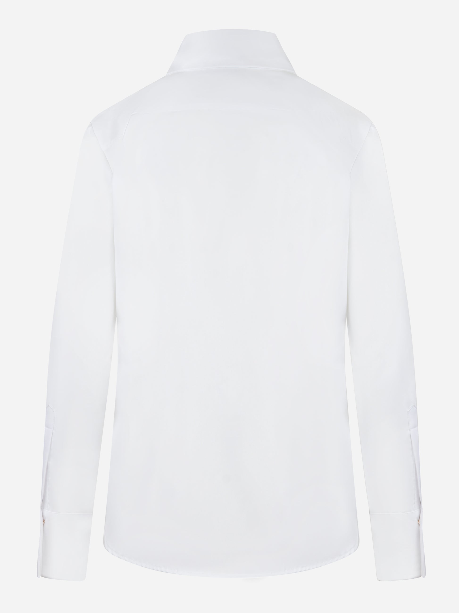 Camicia bianca in popeline Elisabetta Franchi con logo su polsino, vista posteriore