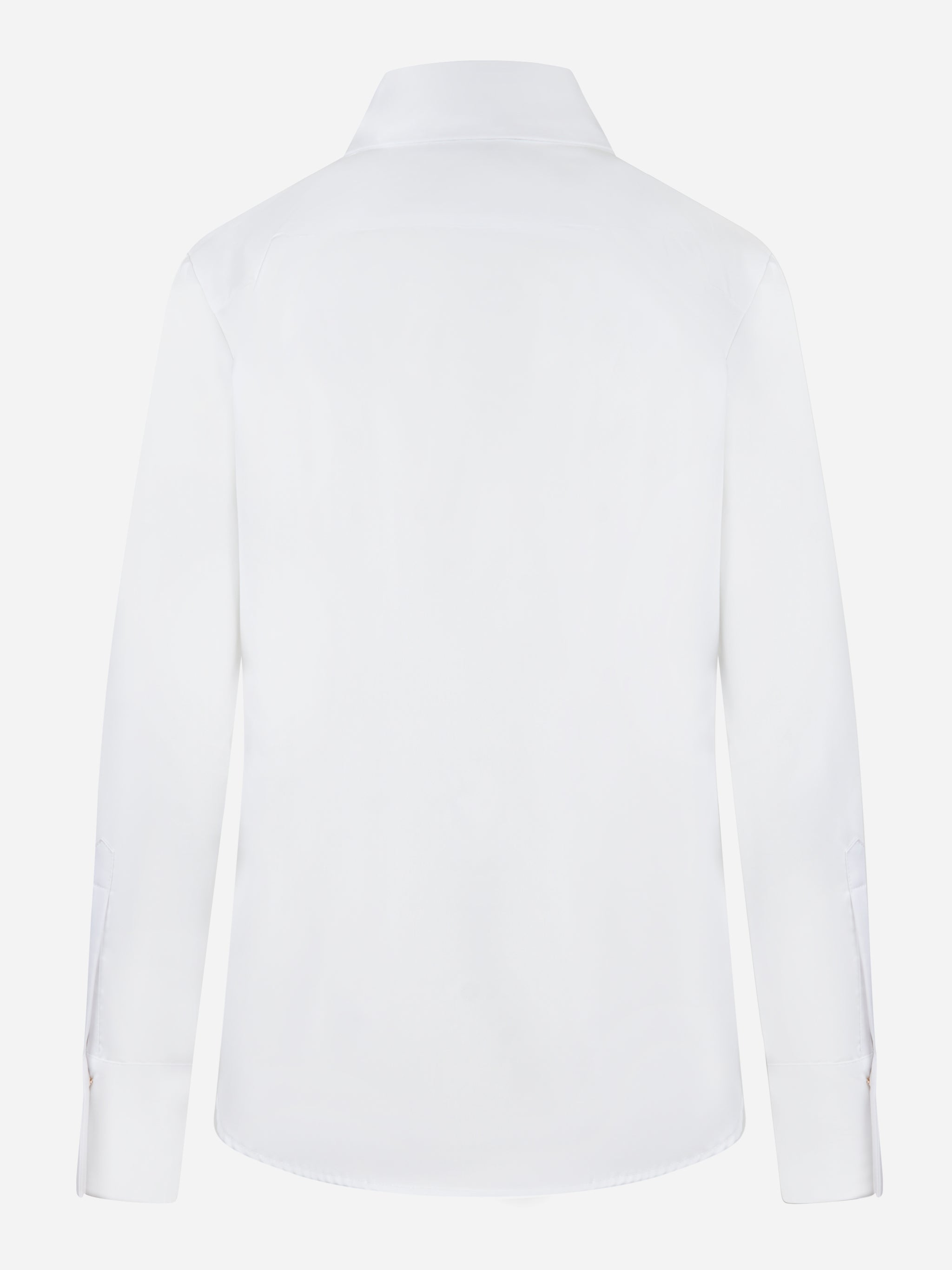 Camicia bianca in popeline Elisabetta Franchi con logo su polsino, vista posteriore