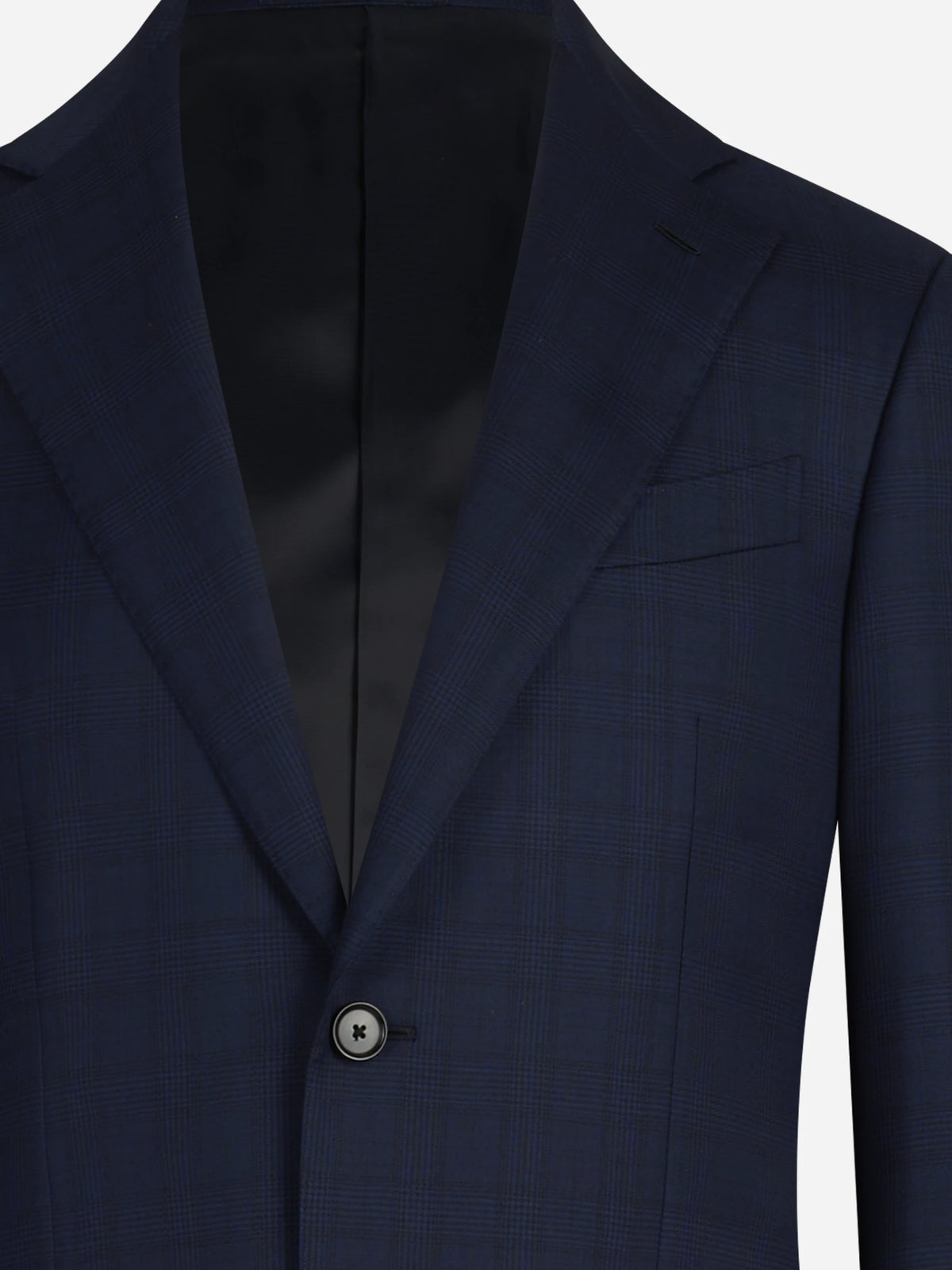 Abito monopetto in lana blu - dettaglio