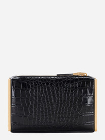 Retro della clutch Elisabetta Franchi nera lucida