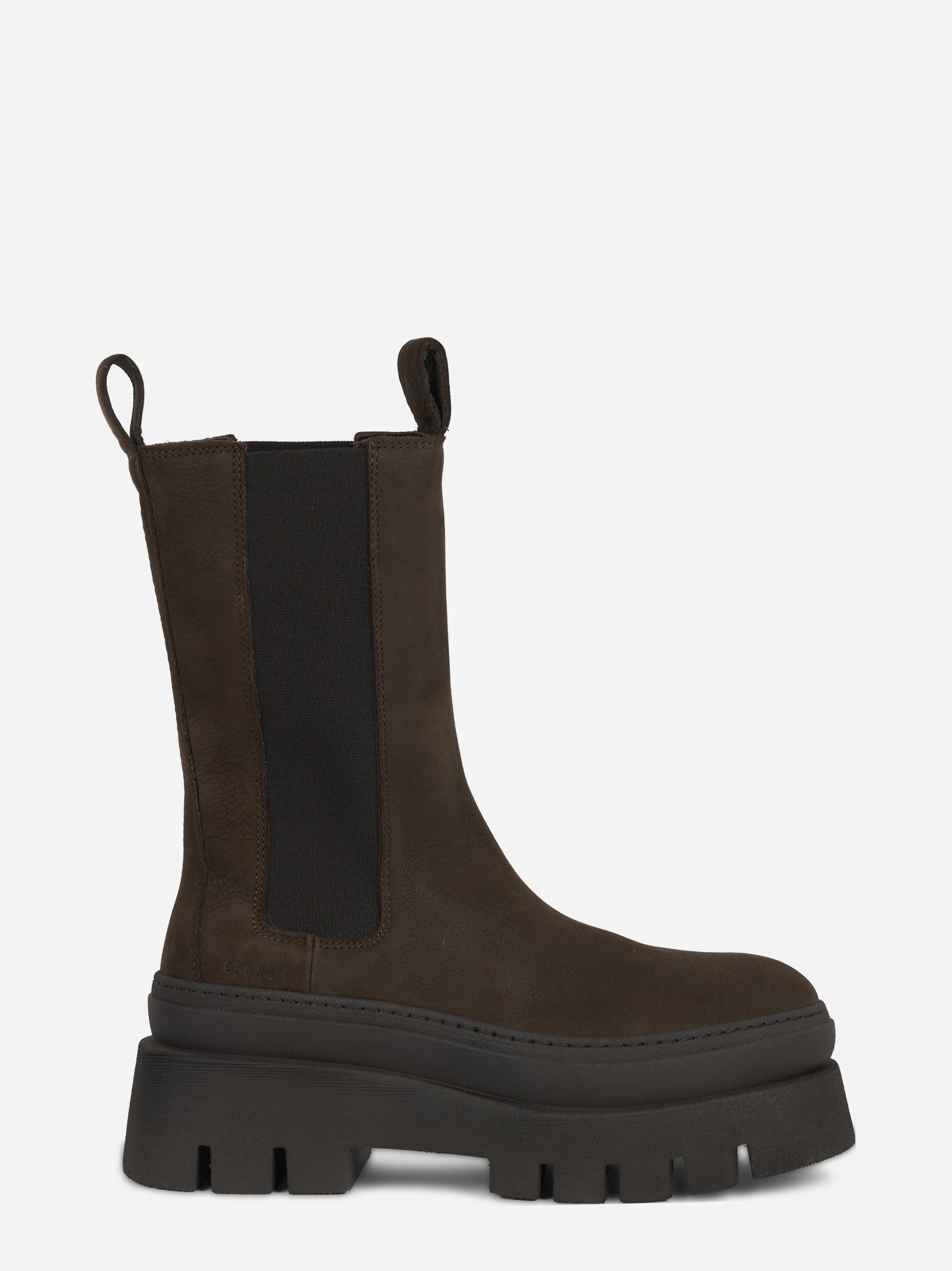Chelsea boot CPH685 in nabuk chocolate - vista laterale