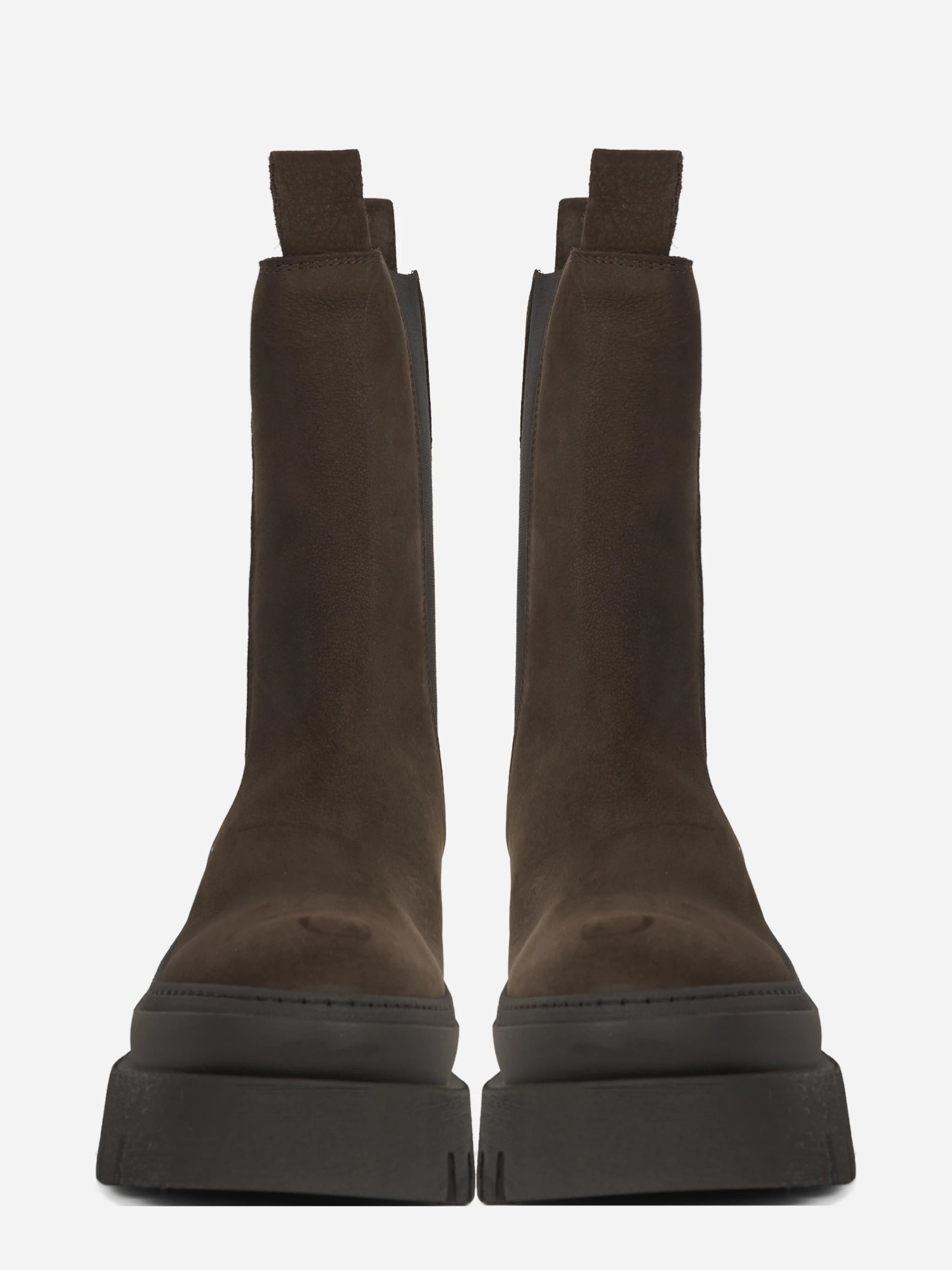 Chelsea boot CPH685 in nabuk chocolate - vista frontale