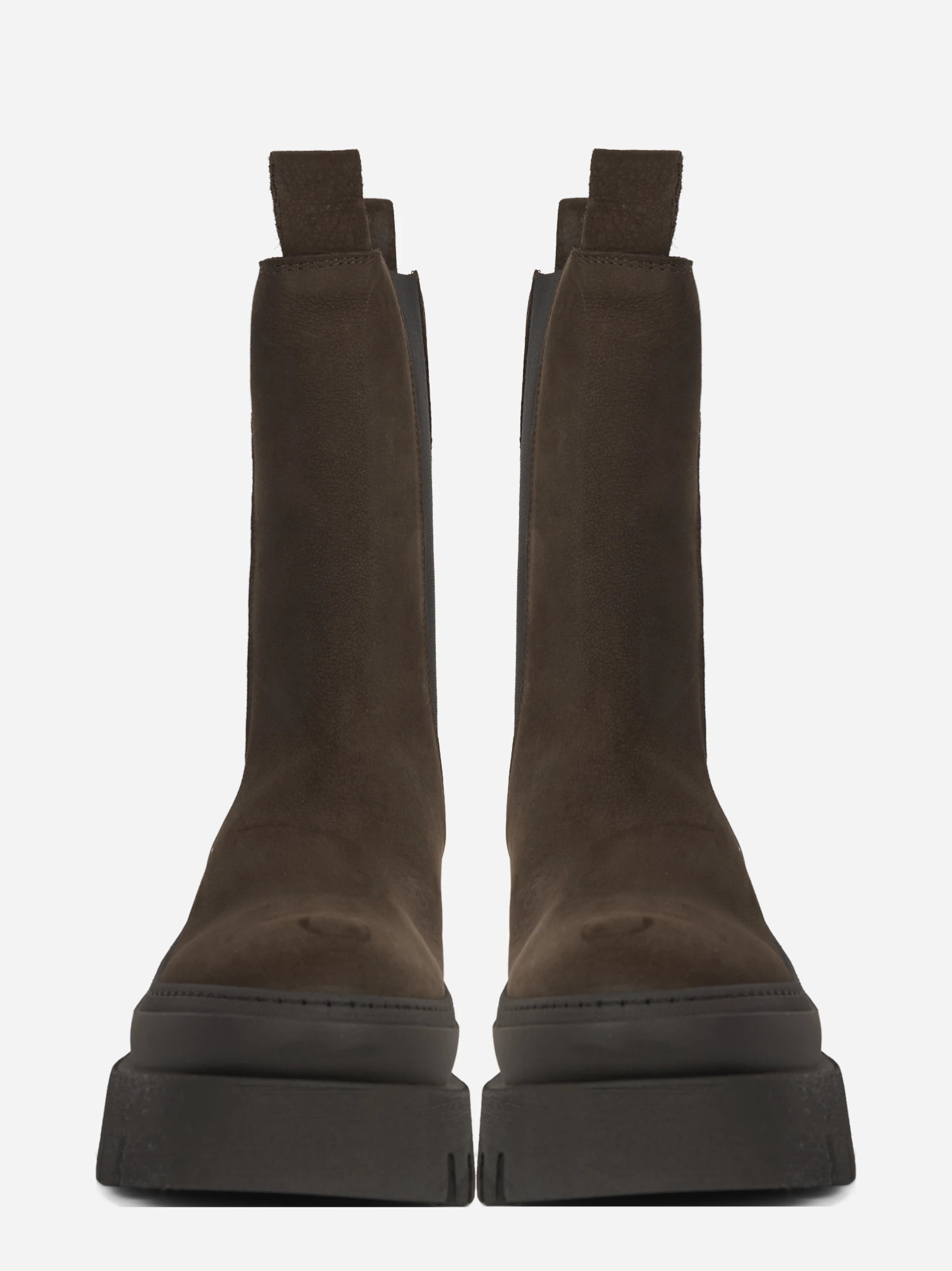 Chelsea boot CPH685 in nabuk chocolate - vista frontale