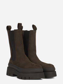 Chelsea boot CPH685 in nabuk chocolate - vista tre quarti