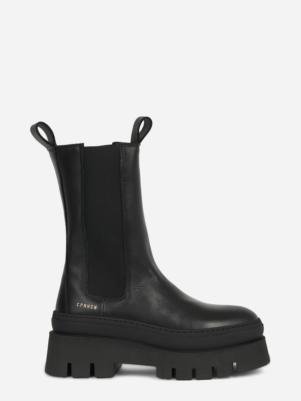 Chelsea boot CPH685 in pelle nera - vista laterale