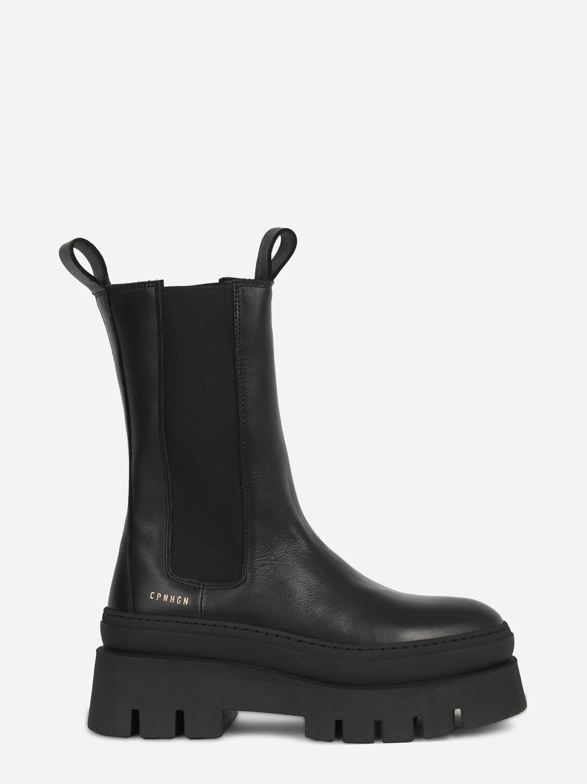 Chelsea boot CPH685 in pelle nera - vista laterale