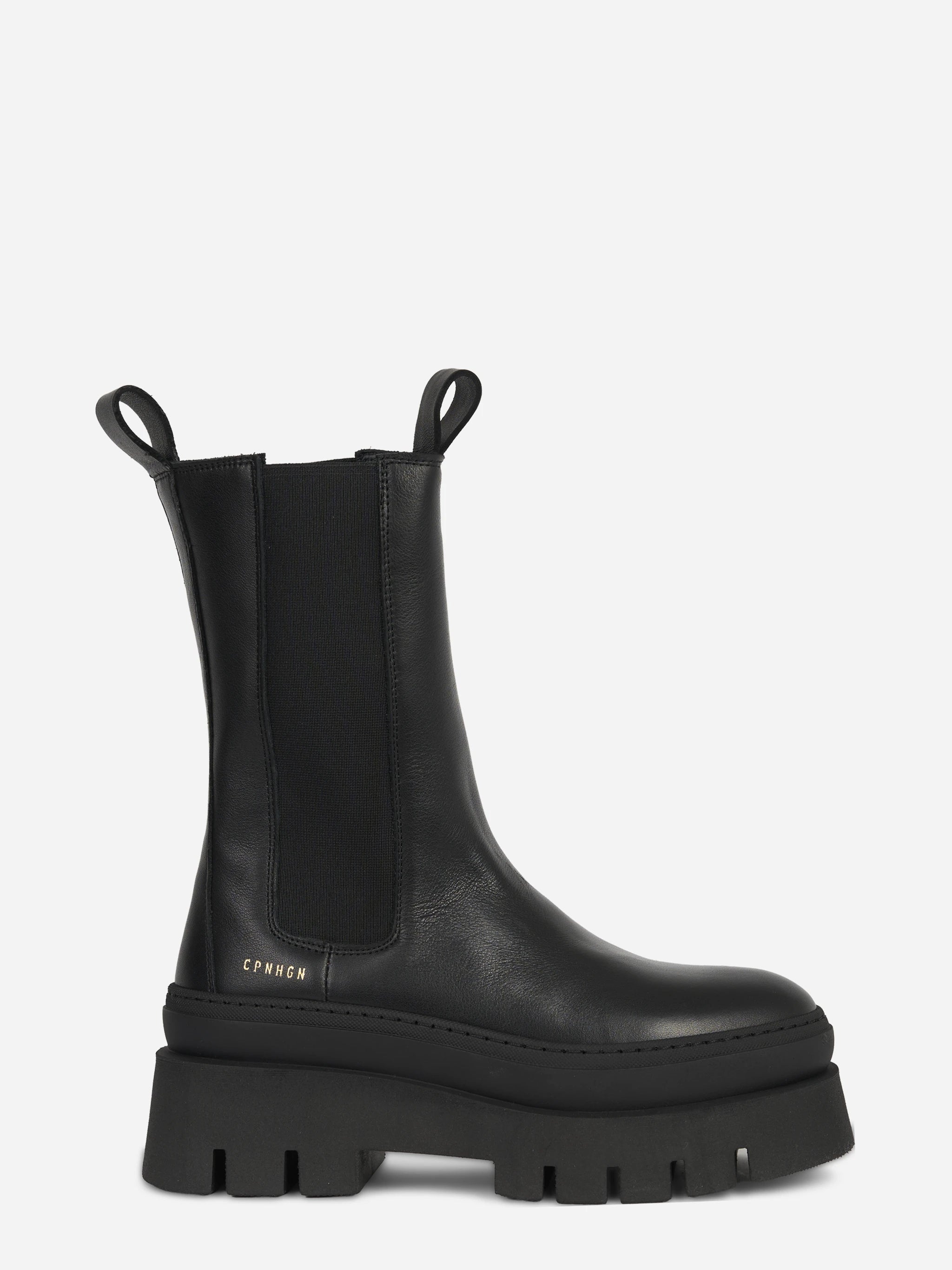 Chelsea boot CPH685 in pelle nera - vista laterale