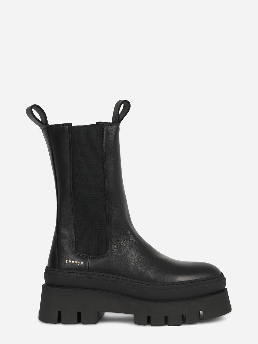 Chelsea boot CPH685 in pelle nera - vista laterale
