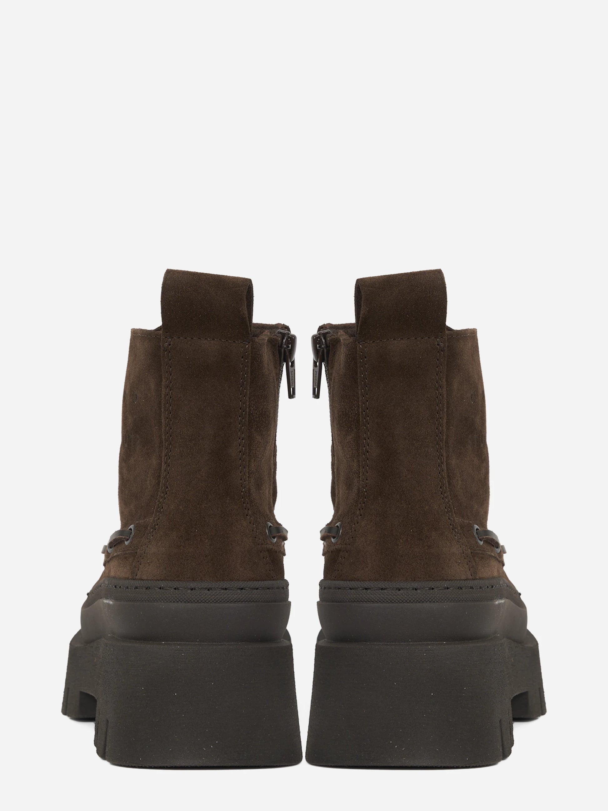 Stivaletto stringato CPH697 in camoscio chocolate - vista posteriore