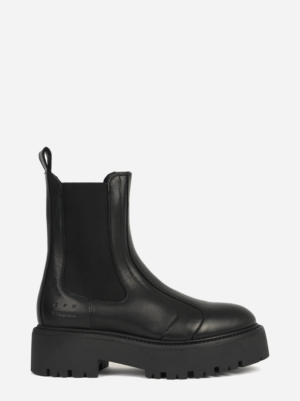 Chelsea boot CPH715 in pelle nera - vista laterale