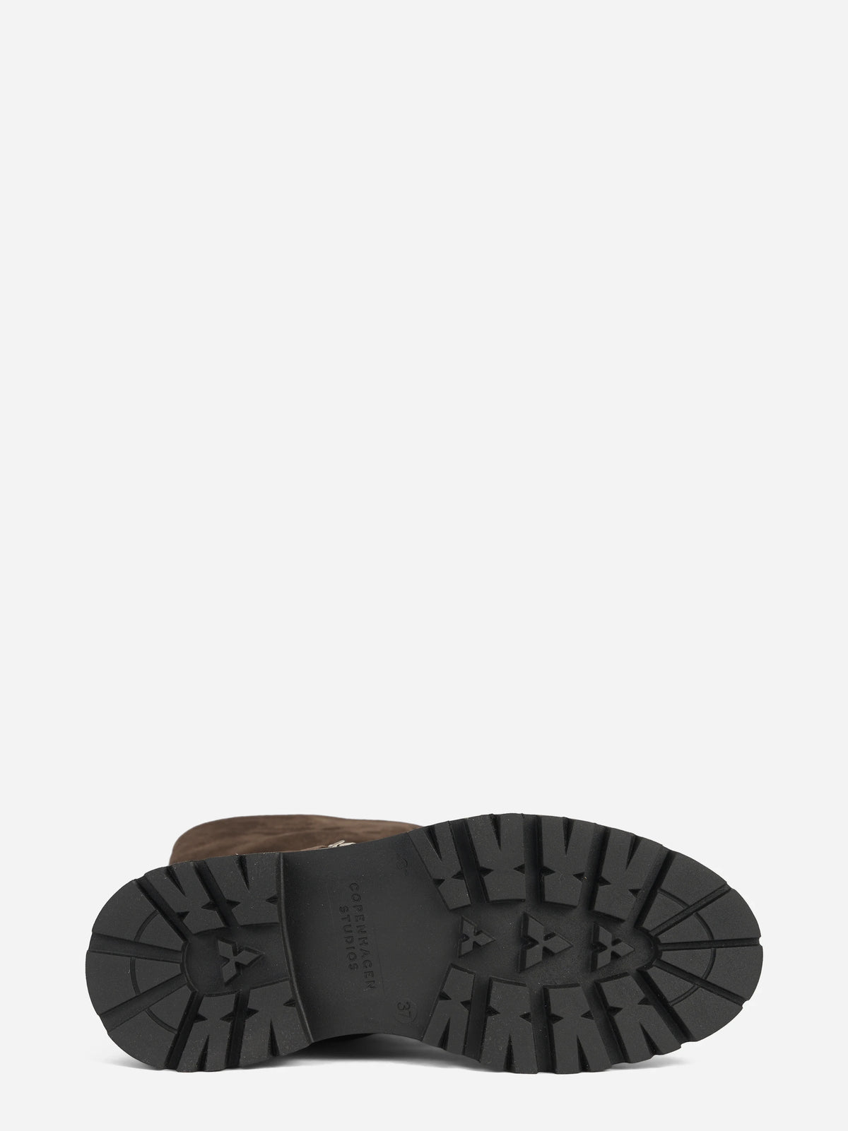 Stivale biker in suede marrone - dettaglio della suola