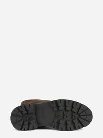 Stivale biker in suede marrone - dettaglio della suola