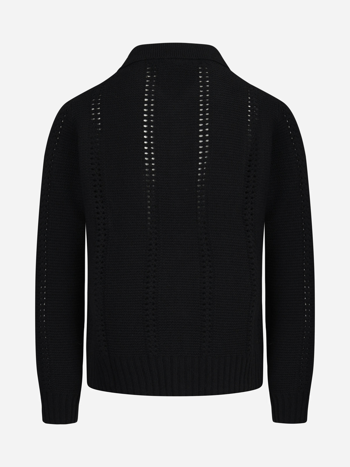 Cardigan camicia a punto legaccio nero - dettaglio del prodotto