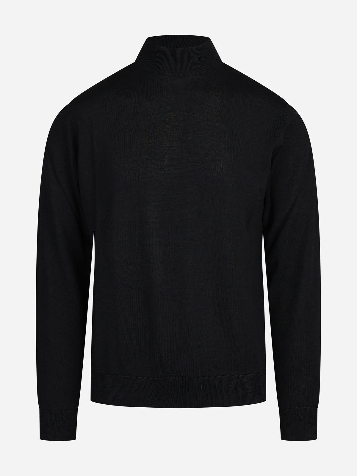 Lupetto in lana Merino nero - vista frontale