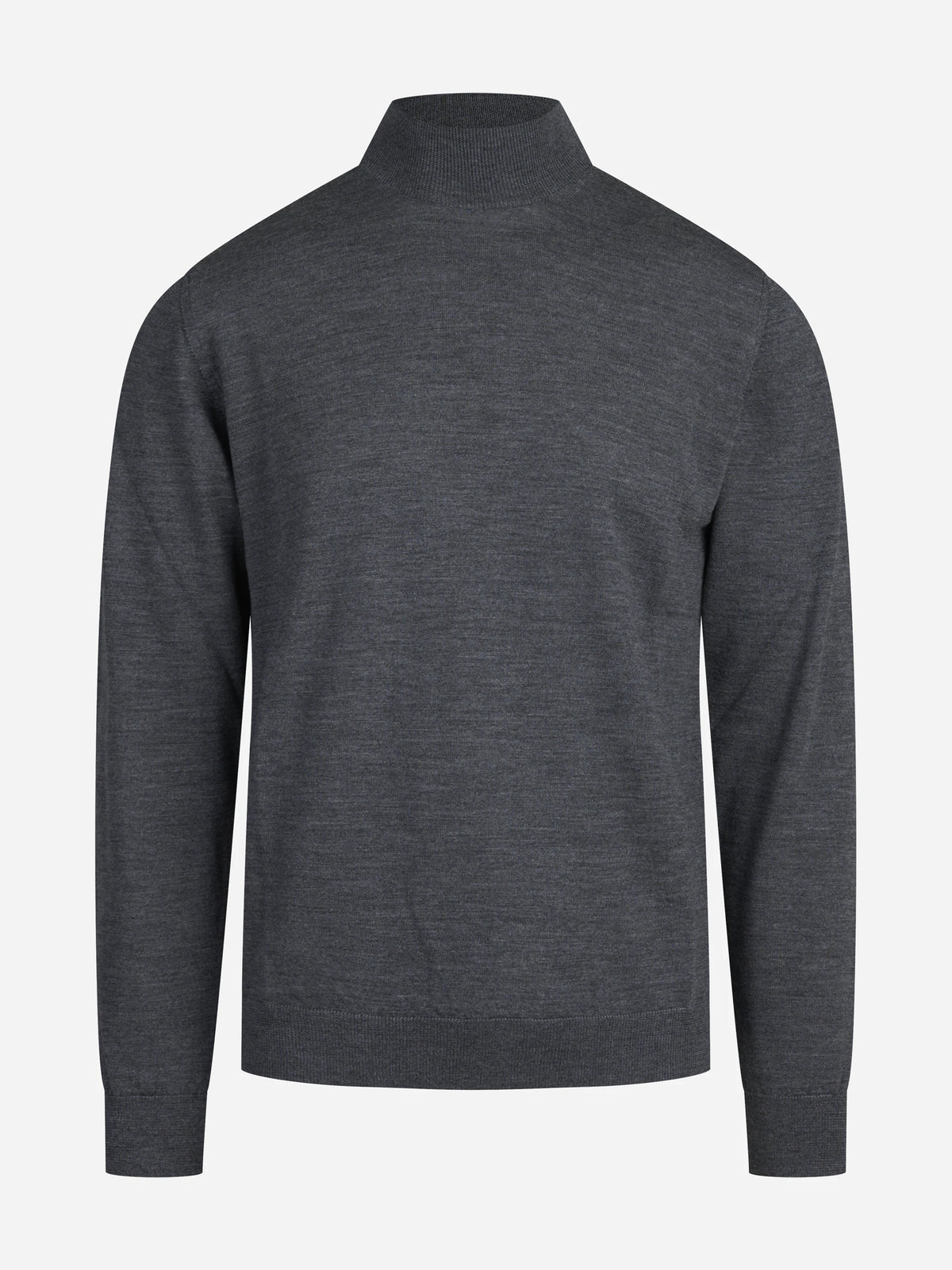 Lupetto in lana Merino grigio - vista frontale