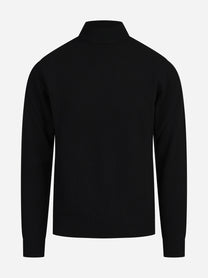 Lupetto in lana e cashmere nero - vista frontale