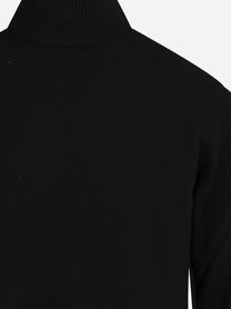 Lupetto in lana e cashmere nero - vista posteriore