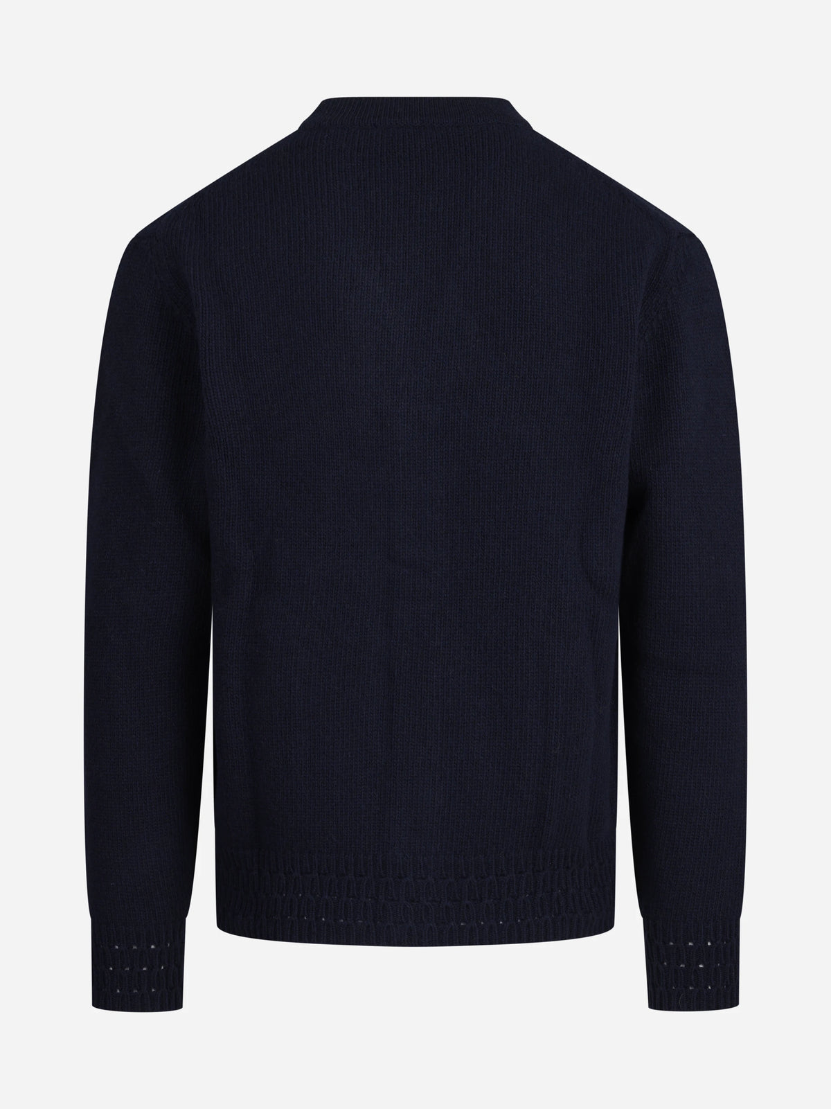 Cardigan con finiture traforate blu - dettaglio del prodotto