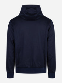 Felpa con cappuccio e zip blu DEVORE - vista posteriore