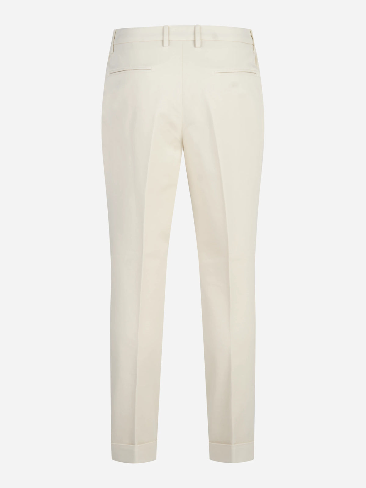 Pantaloni in cotone stretch bianco - vista posteriore