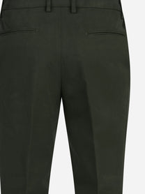 Pantaloni in cotone stretch verde - dettaglio del prodotto