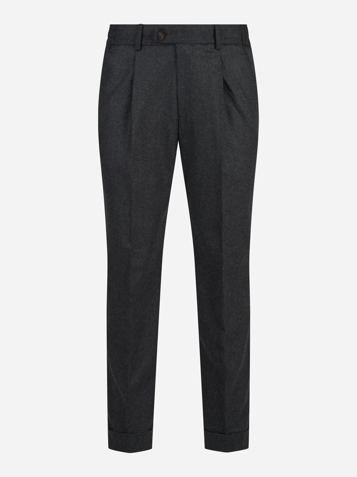 Pantaloni in lana e cashmere nero - vista frontale
