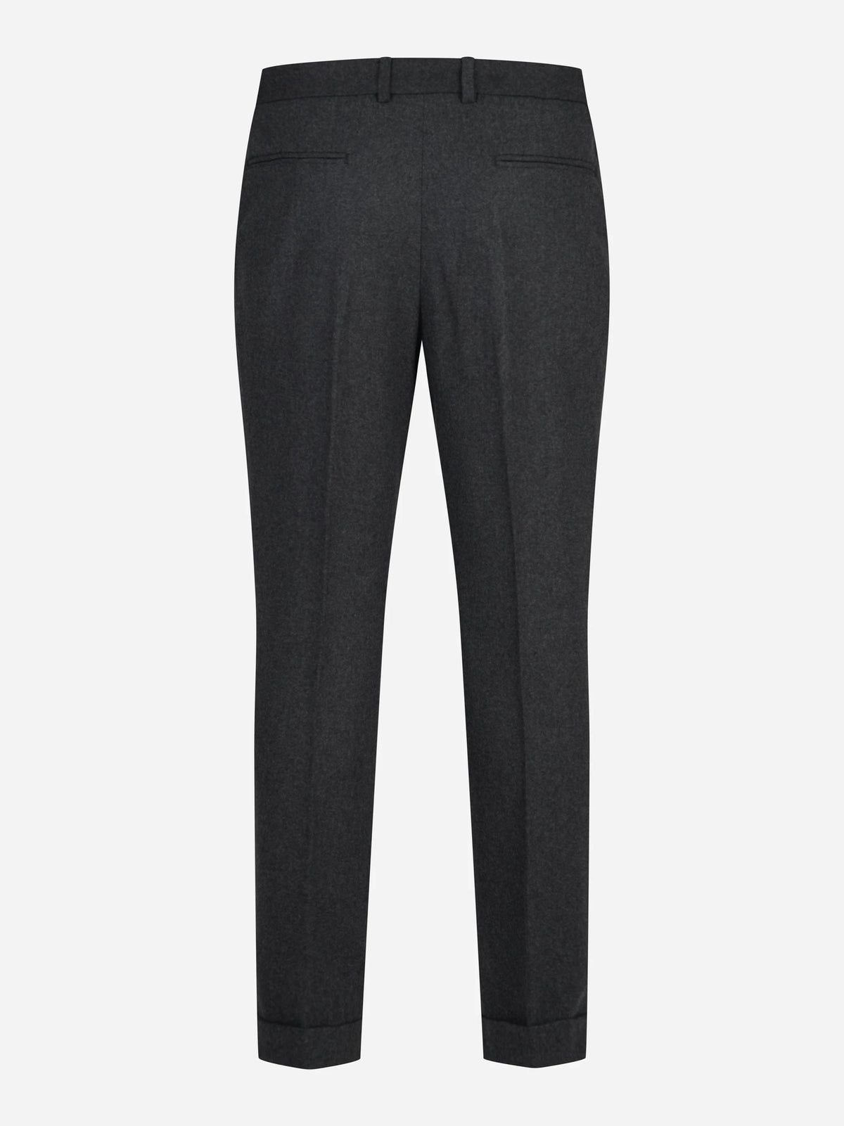 Pantaloni in lana e cashmere nero - vista posteriore