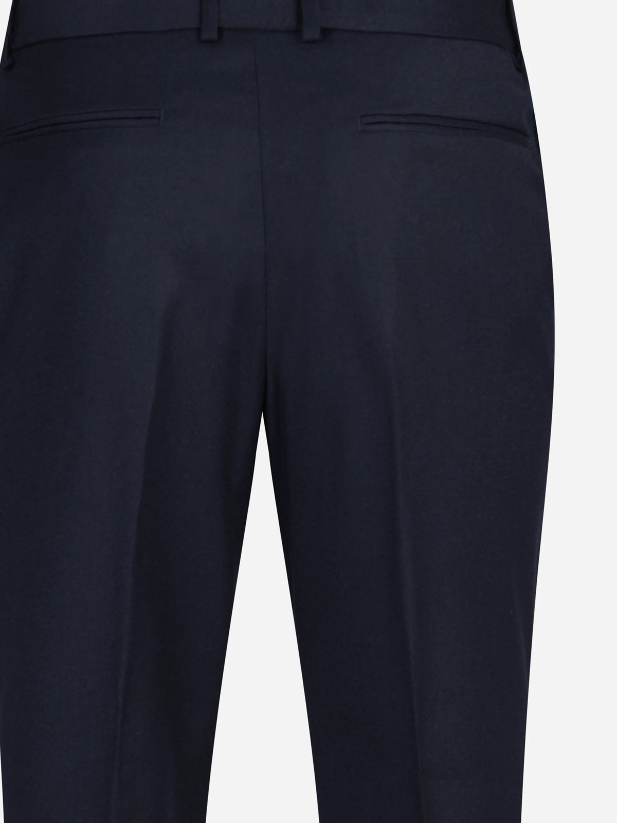 Pantaloni in lana e cashmere blu - dettaglio del prodotto