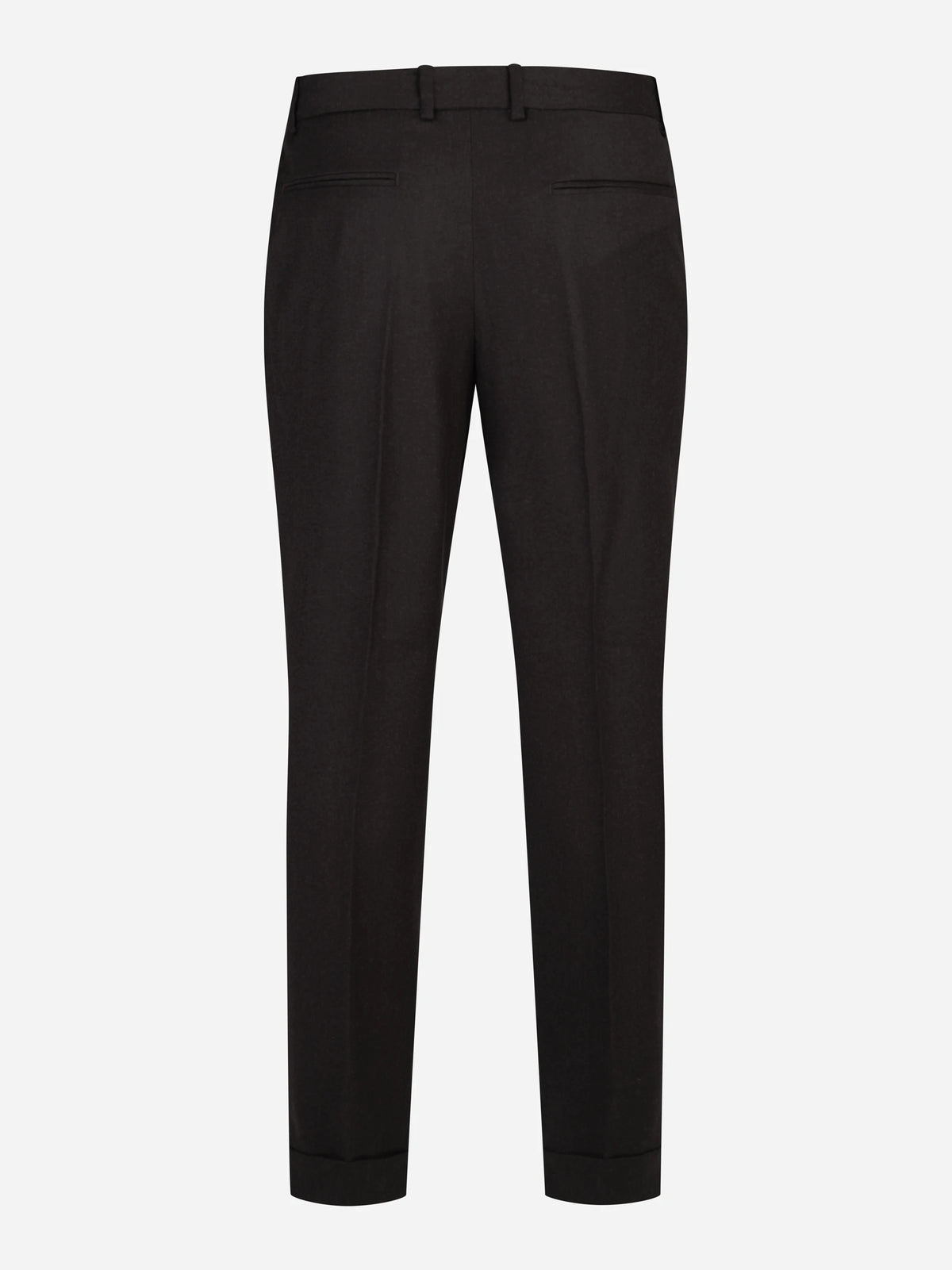 Pantaloni in lana e cashmere marrone - vista posteriore