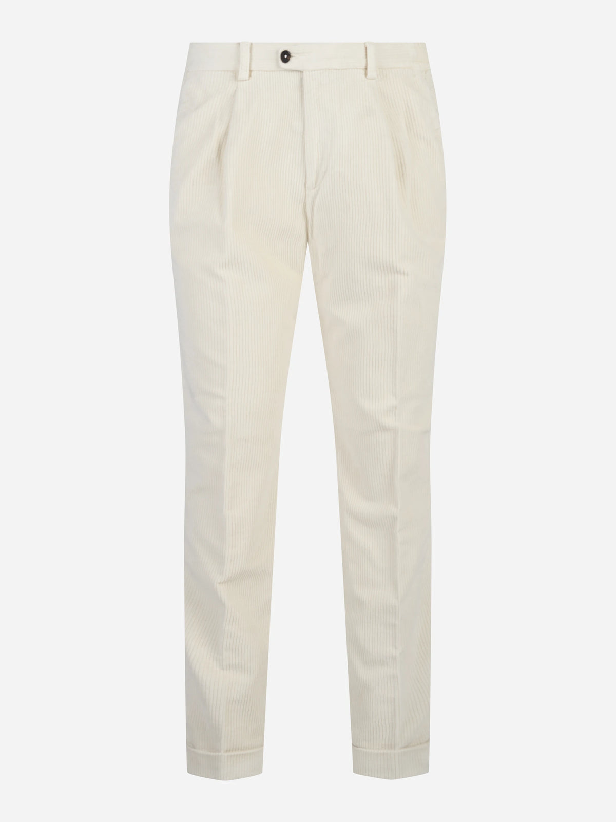 Pantaloni in cotone e modal bianco - vista frontale