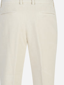 Pantaloni in cotone e modal bianco - dettaglio del prodotto